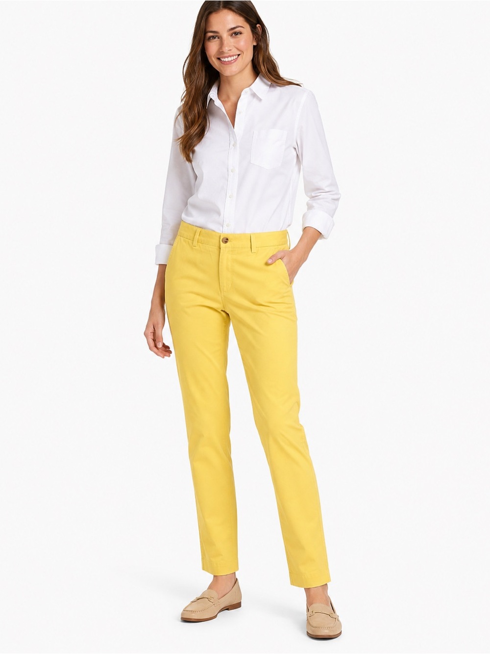 Vineyard Vines Slim Fit Breaker Pant Yellow Chino Pants Women’s 30x30 Cotton